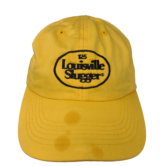 Louisville Slugger 125 Mens Strapback Hat Yellow Adjustable Embroidered Logo - Picture 1 of 11